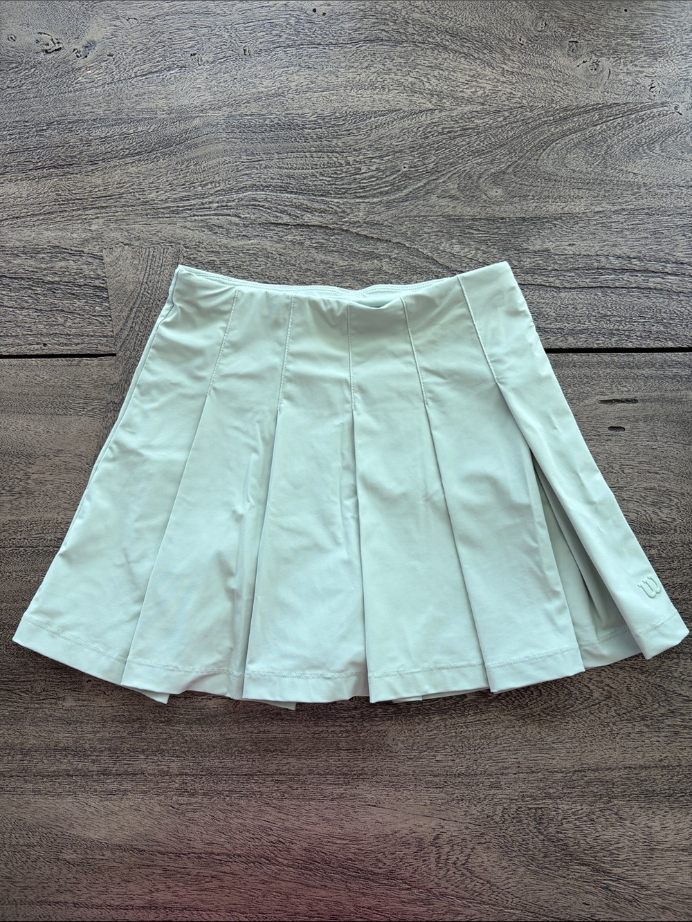 Wilson Classic Pleated Mini Skirt with built in shorts in sage green